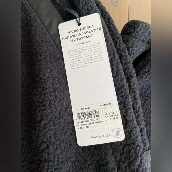 CURRENT SEASON Alo Micro Sherpa High-Waist Solstice Sweatpant NWT - Picture 9 of 10